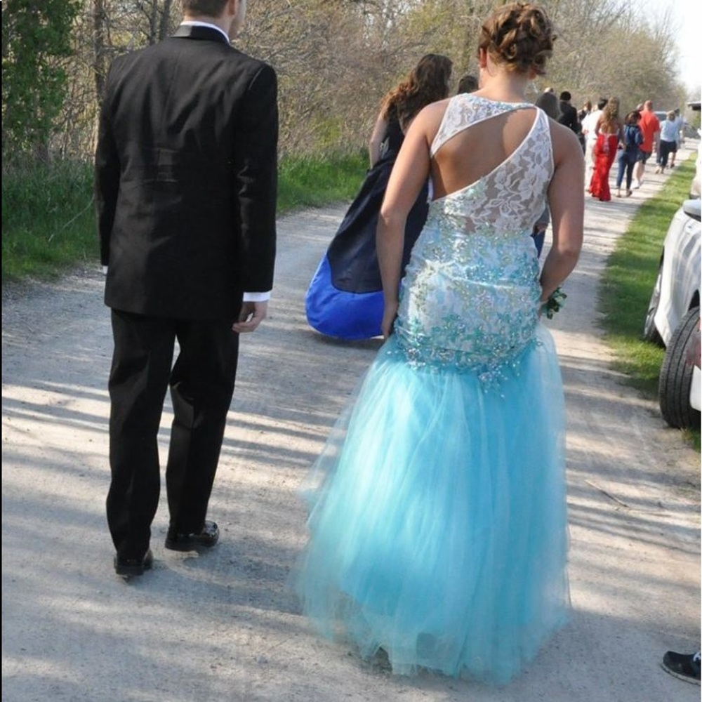 Blue Lace Mermaid Dress